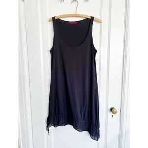 Velvet by Graham & Spencer • Anthro black asymmetrical tank dress cotton jersey
